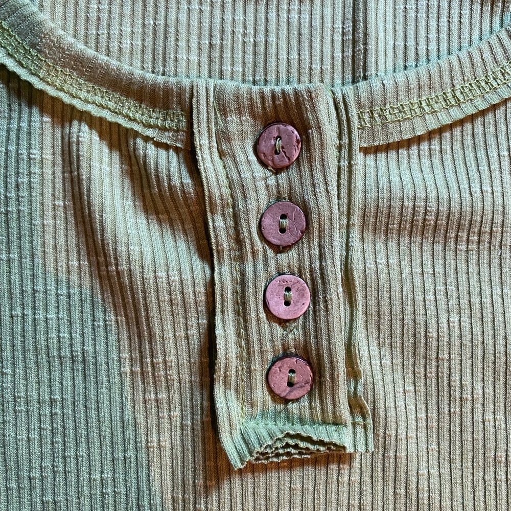 Kissfix Ribbed Button-Detail Henley - Picture 4 of 6